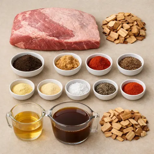 Ingredients for Smoked Coffee-Rubbed Beef Brisket