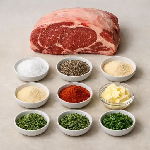Ingredients for Smoked Prime Rib with Herb Butter