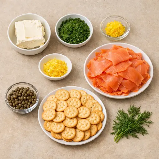 Ingredients for Smoked Salmon Canapés
