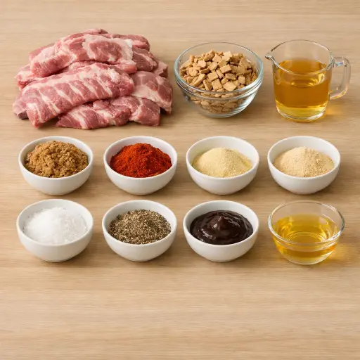 Ingredients for Smoky Applewood Barbecue Ribs