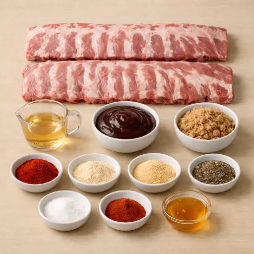 Ingredients for Smoky Barbecue Pork Ribs