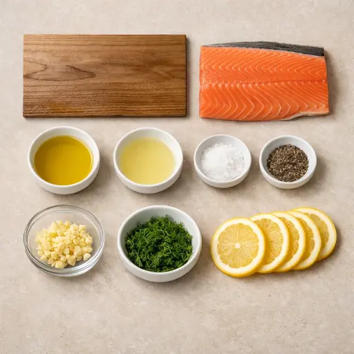 Ingredients for Smoky Cedar-Plank Salmon
