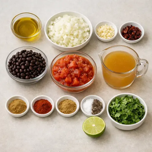 Ingredients for Smoky Chipotle Black Bean Chili