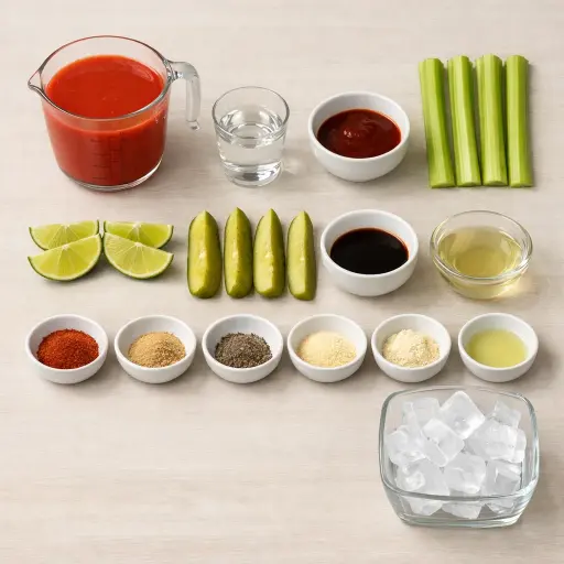 Ingredients for Smoky Chipotle Bloody Mary