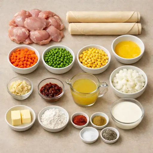 Ingredients for Smoky Chipotle Chicken Pot Pie