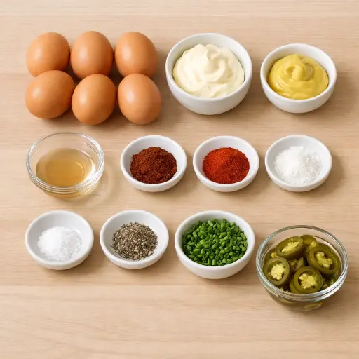 Ingredients for Smoky Chipotle Deviled Eggs