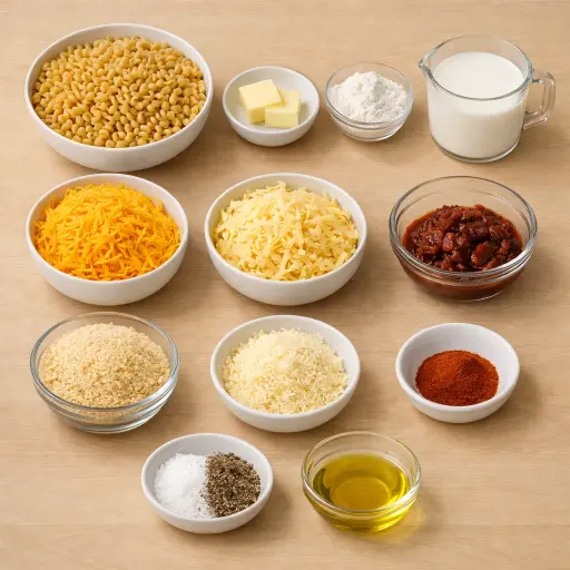 Ingredients for Smoky Chipotle Mac and Cheese