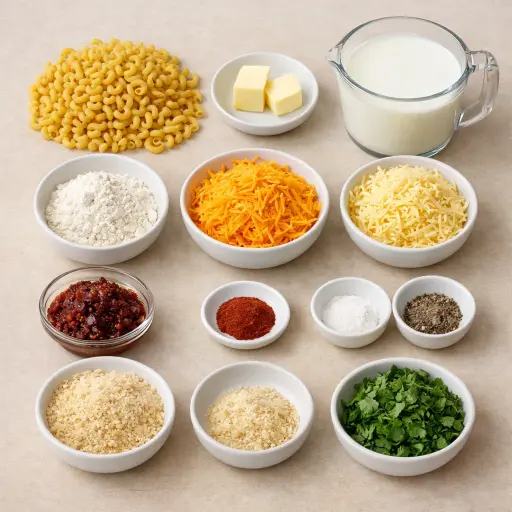 Ingredients for Smoky Chipotle Macaroni and Cheese