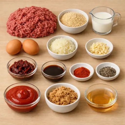 Ingredients for Smoky Chipotle Meatloaf