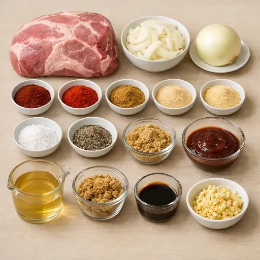 Ingredients for Smoky Chipotle Pulled Pork