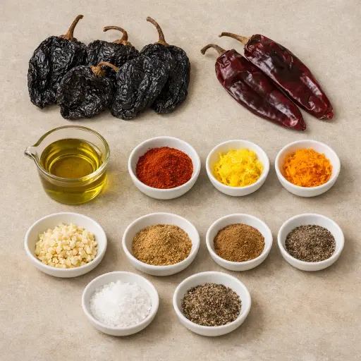 Ingredients for Smoky Citrus Harissa