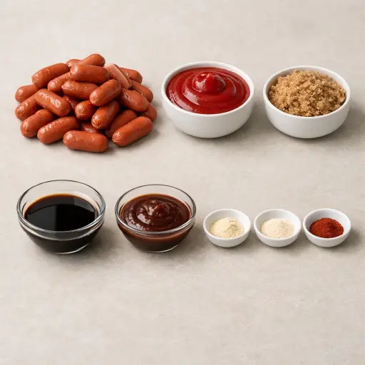 Ingredients for Smoky Cocktail Sausages