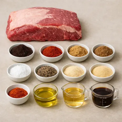 Ingredients for Smoky Coffee-Rubbed Grilled Brisket