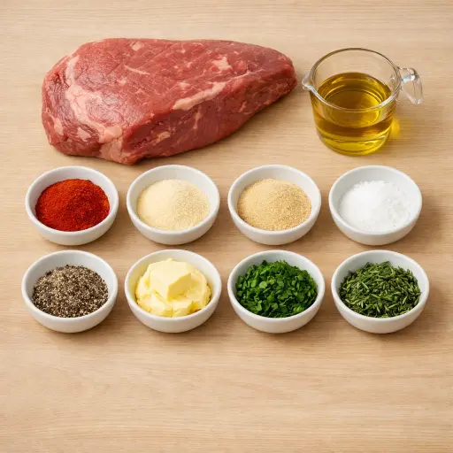 Ingredients for Smoky Grilled Tri-tip with Herb Butter