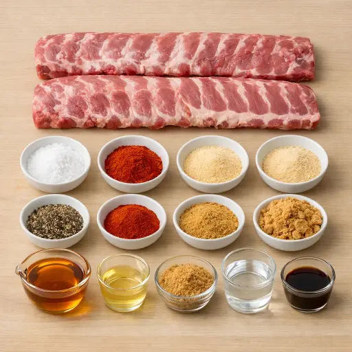 Ingredients for Smoky Maple Baby Back Ribs