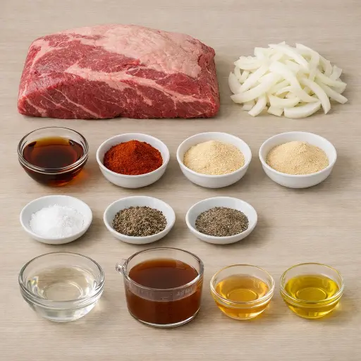 Ingredients for Smoky Maple Brisket