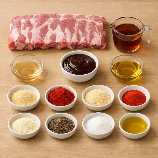 Ingredients for Smoky Maple Oven-Barbecued Ribs