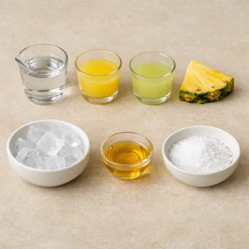 Ingredients for Smoky Pineapple Margarita