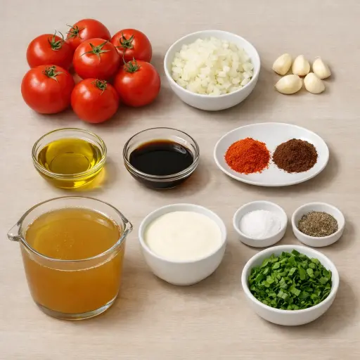 Ingredients for Smoky Roasted Tomato Soup