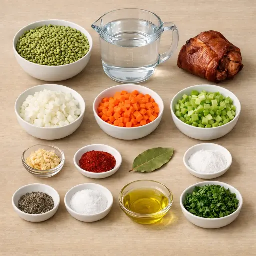 Ingredients for Smoky Split Pea Soup