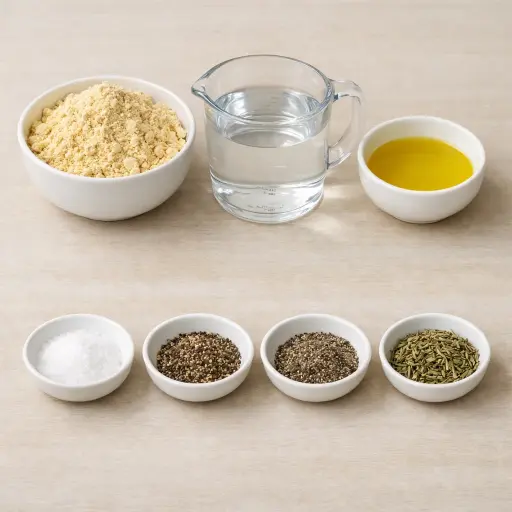 Ingredients for Socca Flatbread