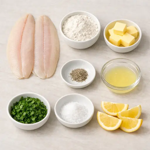 Ingredients for Sole Meunière