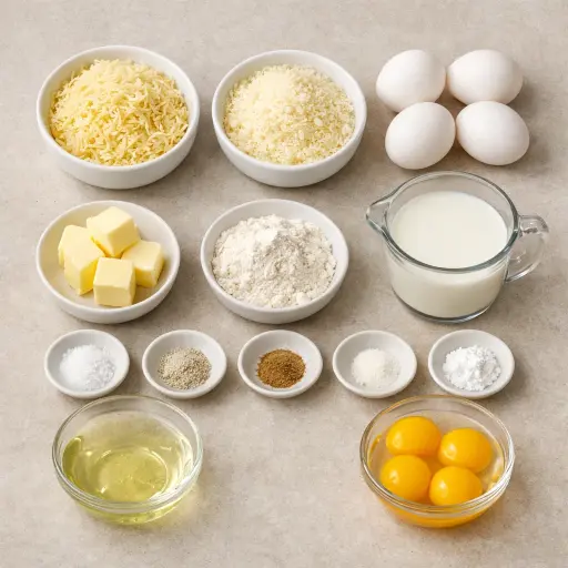 Ingredients for Soufflé au Fromage