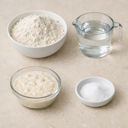 Ingredients for Sourdough Bread