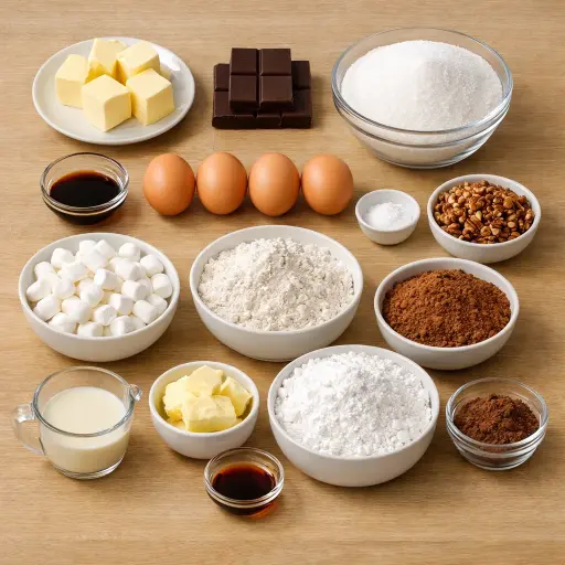 Ingredients for Southern Decadence Chocolate Cake