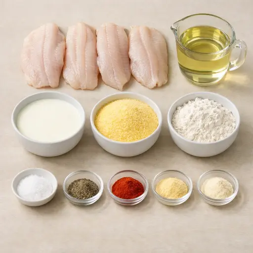Ingredients for Southern Fried Catfish
