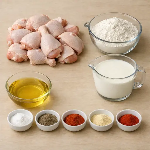Ingredients for Southern Fried Chicken