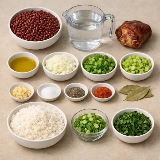 Ingredients for Southern Red Beans and Rice