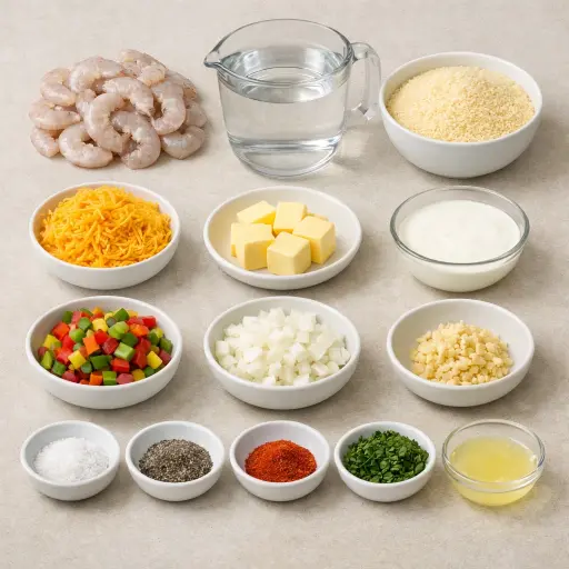 Ingredients for Southern Shrimp and Hominy