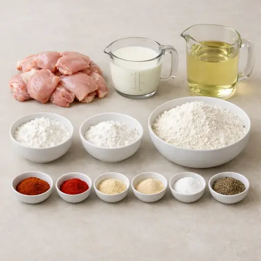 Ingredients for Southern Spiced Crispy Chicken