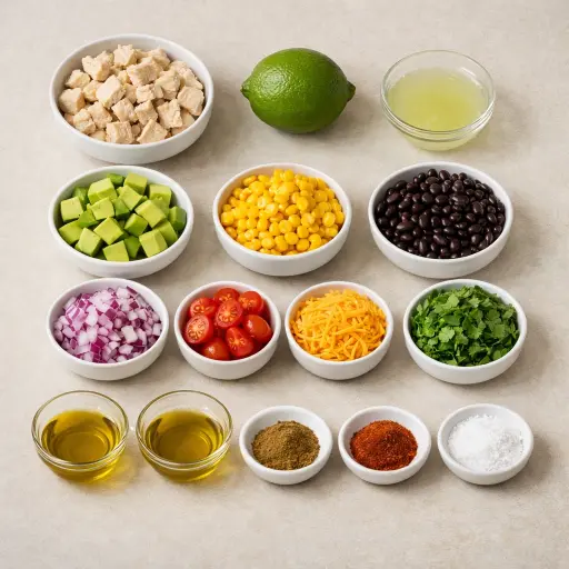 Ingredients for Southwest Avocado Chicken Salad