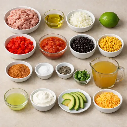 Ingredients for Southwest Fiesta Taco Soup