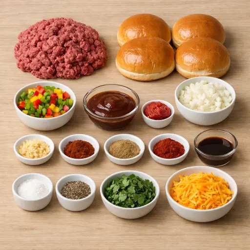 Ingredients for Southwestern BBQ Sloppy Joes