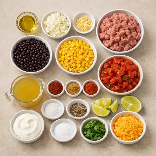Ingredients for Southwestern Black Bean & Corn Chili