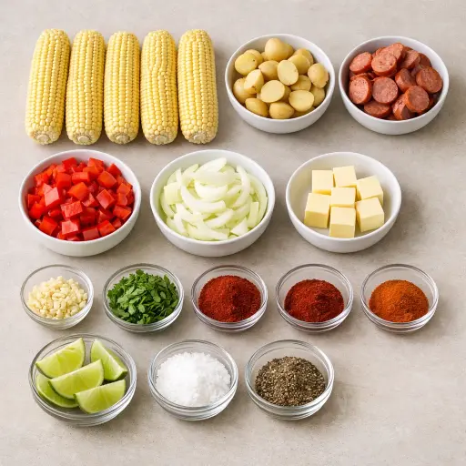 Ingredients for Southwestern Corn Boil