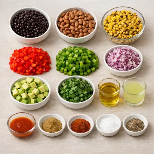 Ingredients for Southwestern Cowboy Caviar Twist