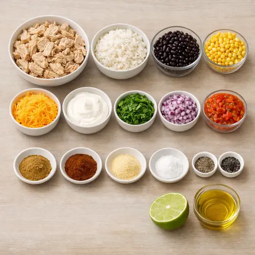 Ingredients for Southwestern Leftover Turkey Casserole