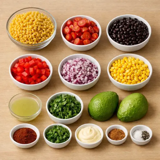 Ingredients for Southwestern Macaroni Salad