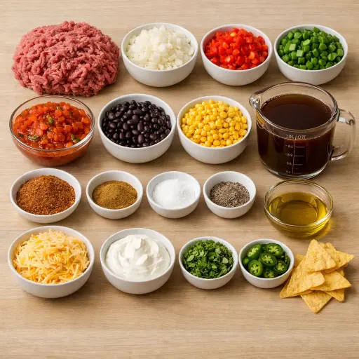 Ingredients for Southwestern Spiced Taco Soup