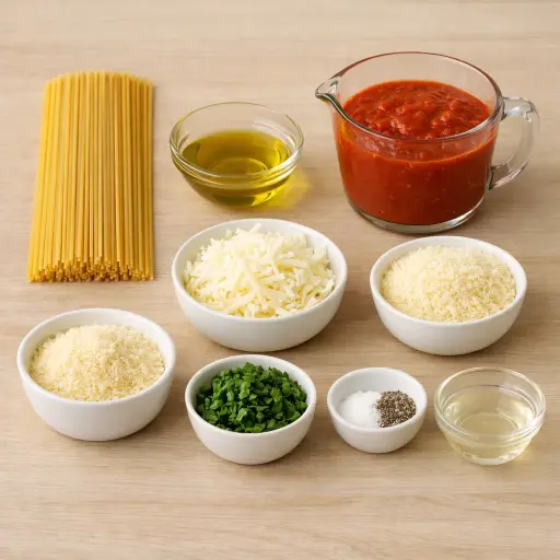 Ingredients for Spaghetti Nests