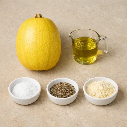Ingredients for Spaghetti Squash Delight
