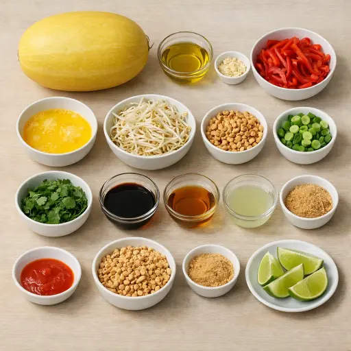 Ingredients for Spaghetti Squash Pad Thai