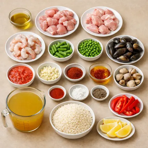 Ingredients for Spanish Paella