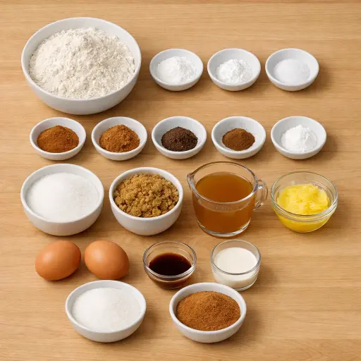 Ingredients for Spiced Apple Cider Donuts