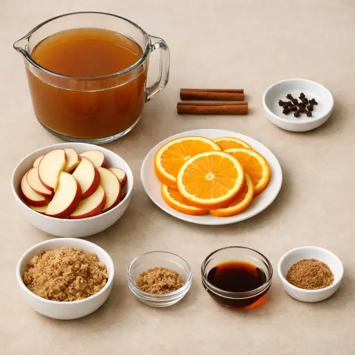 Ingredients for Spiced Apple Cider
