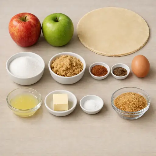 Ingredients for Spiced Apple Galette